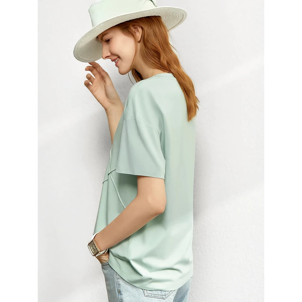 Camiseta básica informal minimalista para mujer