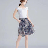 Women's Summer Chiffon Wide Leg Shorts Skirt