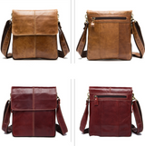 Leather Messenger Bag Vertical Casual Men's Shoulder - Dazpy