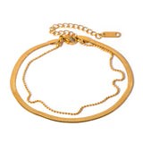 Exquisite Double Layer Snake Chain Anklet