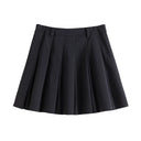 Falda retro de talle alto con corte A