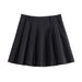 Retro High Waist A-Line Skirt