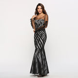 Lace Mesh Slim Fit Evening Dress For Toasting