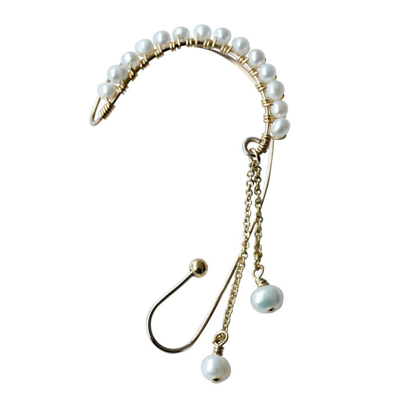 French Romantic Style Natural Freshwater Pearl Earrings - Dazpy