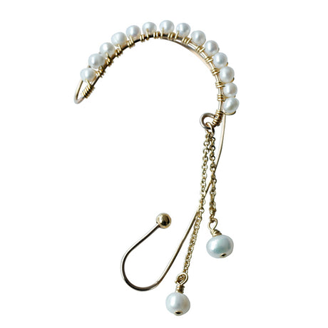 French Romantic Style Natural Freshwater Pearl Earrings - Dazpy