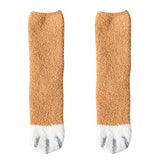 Herbst Winter Kawaii Katzenpfoten Fleece Damensocken