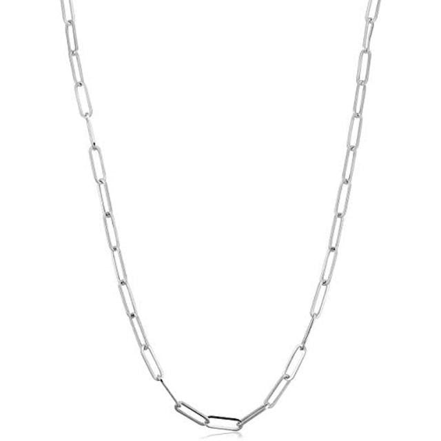 Hot Paperclip Link Chain Women Necklace Stainless Steel Gold - Dazpy