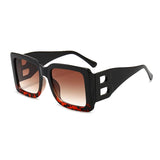 Gafas de sol de gran tamaño con montura rectangular y estilo UV400