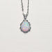 Sterling Silver Fancy White Opal Necklace - Dazpy