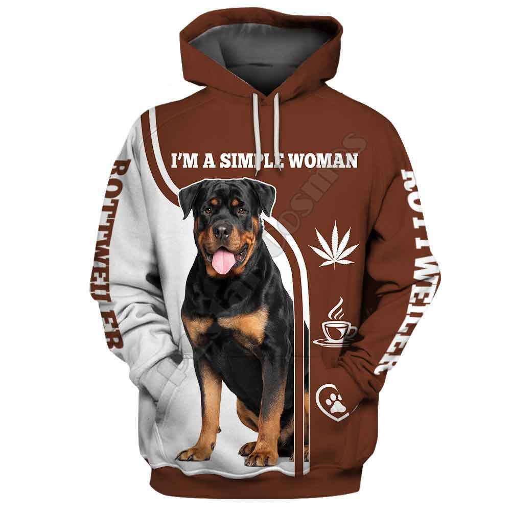 Sweatshirt mit Kapuze und Camouflage-Hund im 3D-Digitaldruck