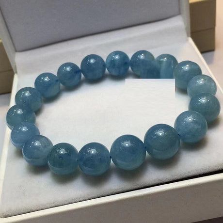 Natural Aquamarine Single-loop Beaded Bracelet - Dazpy