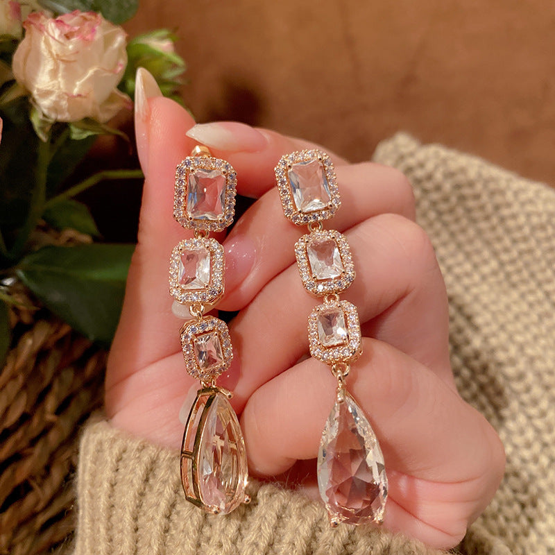 Ruby Drop Earrings Wedding Banquet - Dazpy