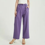 High-Waist Wide Leg Vintage Style Trousers