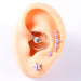 Opal Stud Set Of 4 Purple O Bao Nose Ring Ear Bone Stud - Dazpy