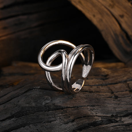 New Minimalist Winding Line S925 Sterling Silver Ring - Dazpy