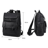 Top Layer Backpackage Genuine Leather Large Capacity