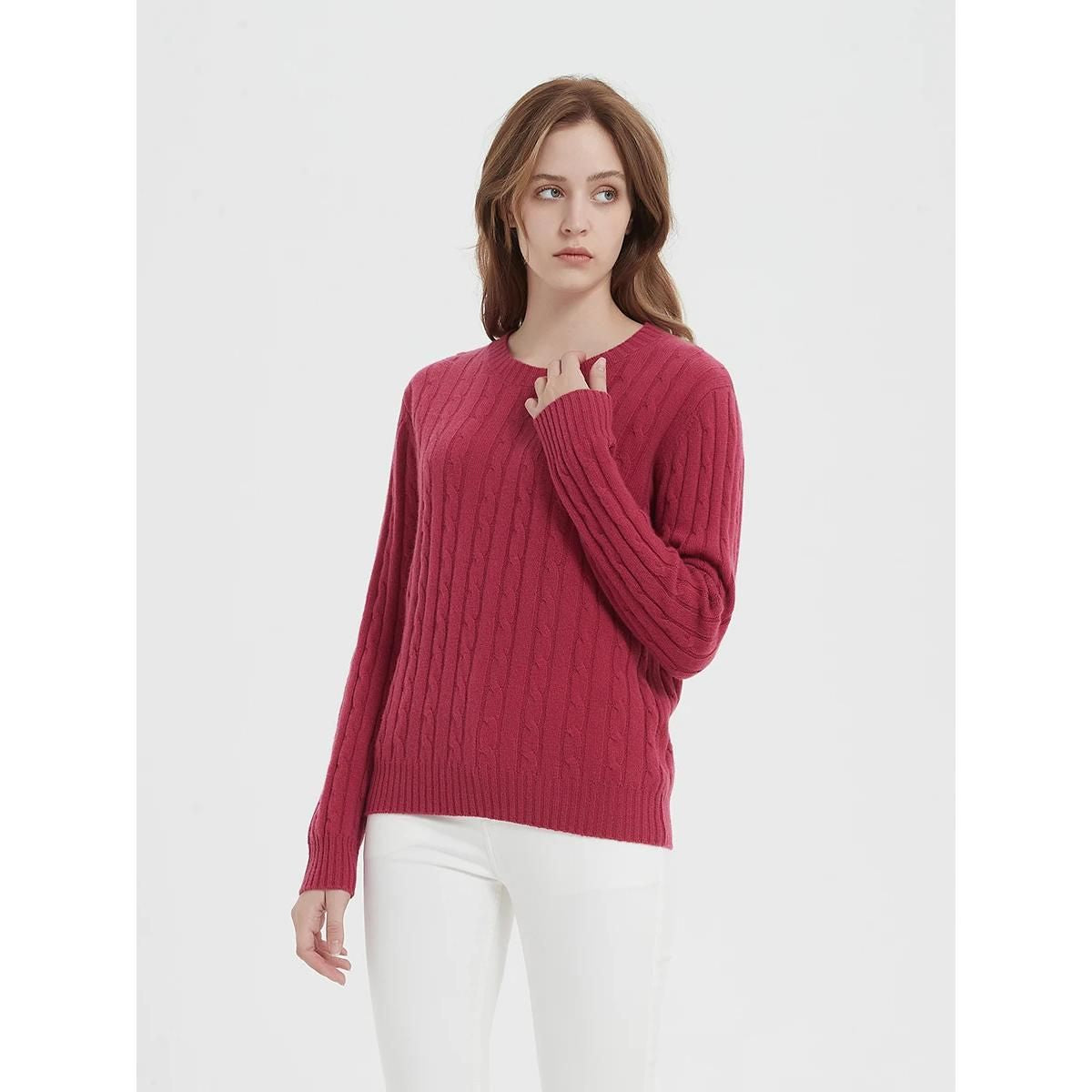 Luxurious Wool Cable Knit Pullover