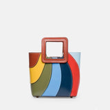 Colorful Patchwork Vegan Leather Tote