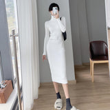 French Style Turtleneck Base Inner Knitted Dress