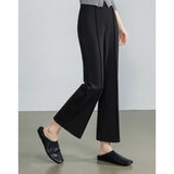 Pantalones casuales elegantes con microcampana hasta los tobillos para mujer