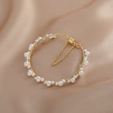 Women's Freshwater Pearl Woven Bracelet - Dazpy