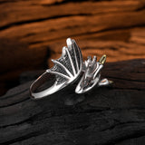 S925 Sterling Silver Flying Dragon Ring Retro Minority - Dazpy