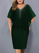 Women's Backless Swing Dress with Decorative Panels