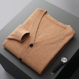 Wool Cardigan Male V-neck Thin Loose