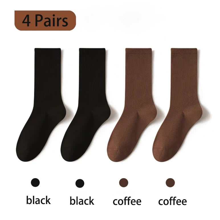 4 Paar lockere Baumwollsocken für Damen