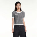 Summer Chic Geometric Knitwear Top