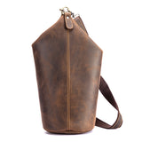 Simple Chest Bag Men's Crazy Horse Leather Retro Distressed - Dazpy