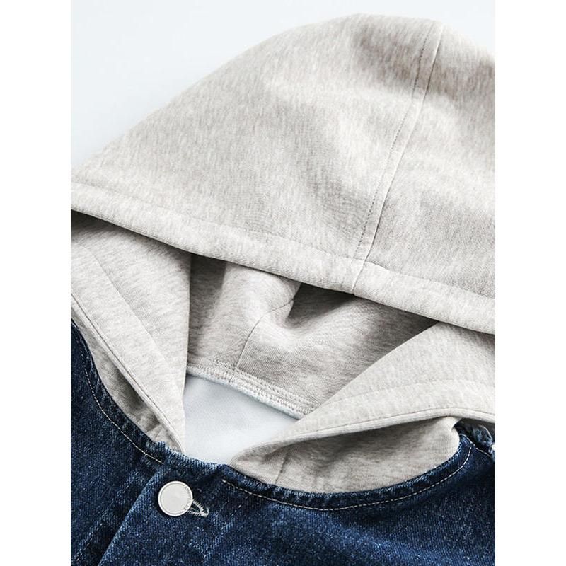 Women's Hoodied Denim Coat