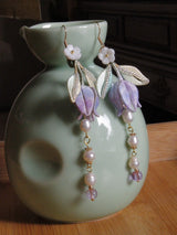 Original Lily Of The Valley Earrings Wrapped In Flowers - Dazpy