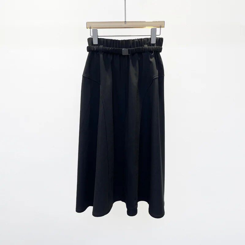 Elegant Wool Midi Skirt for Women