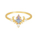 Color-changing Gemstone Ring Court Luxury S925 Silver Plated Jewelry - Dazpy