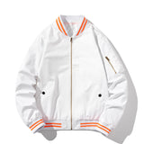 American Street Fashion Kapuzenjacke Volltonfarbe Druck Bestickte Baseballuniform