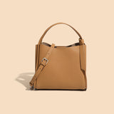 Luxurious Soft Leather Shoulder Bag for Women with Complimentary Scarf