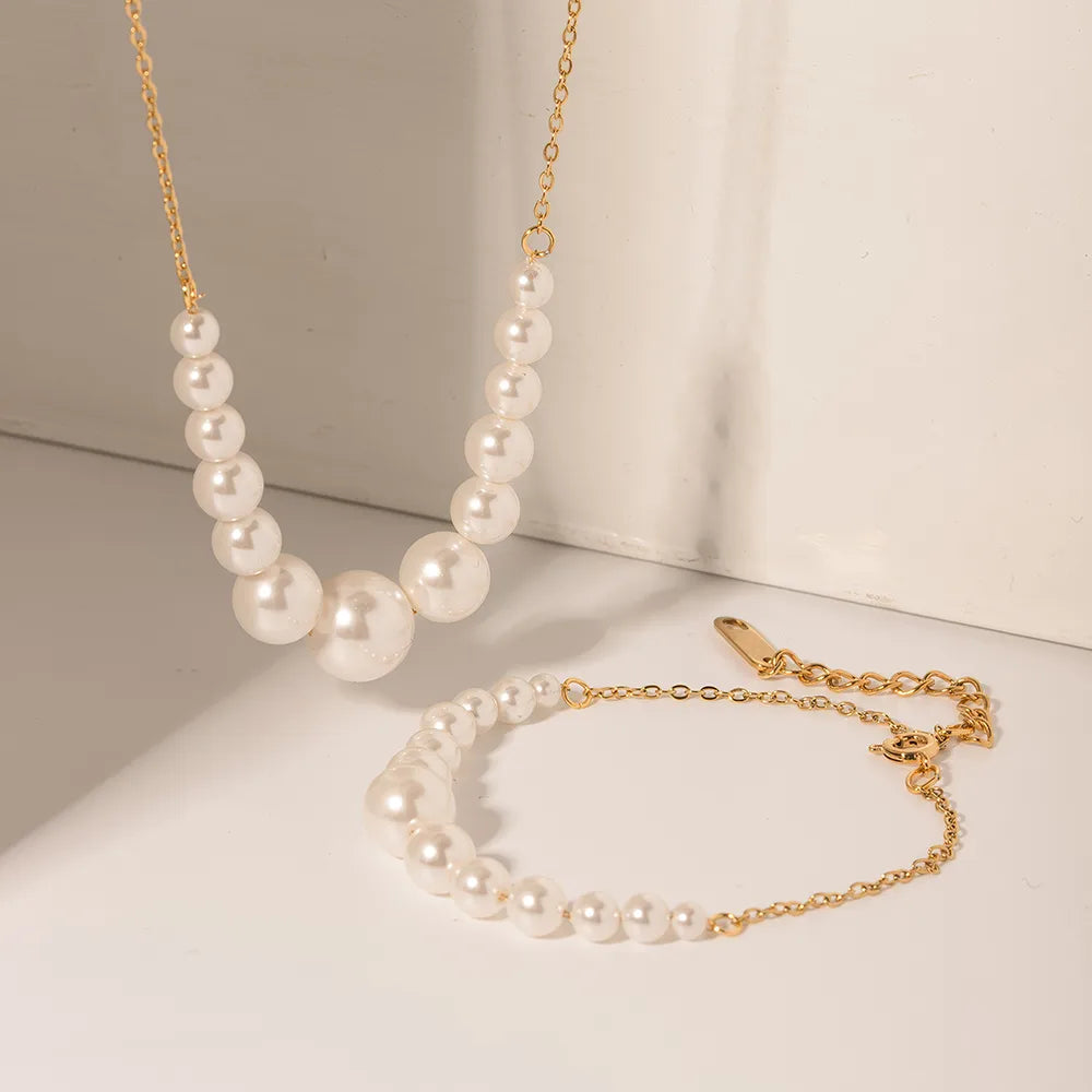 Fine Size Pearl Spacer Necklace/Bracelet