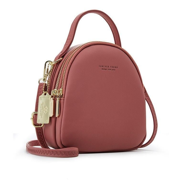 Mini mochila elegante - Bolso de hombro de moda de cuero PU para mujer