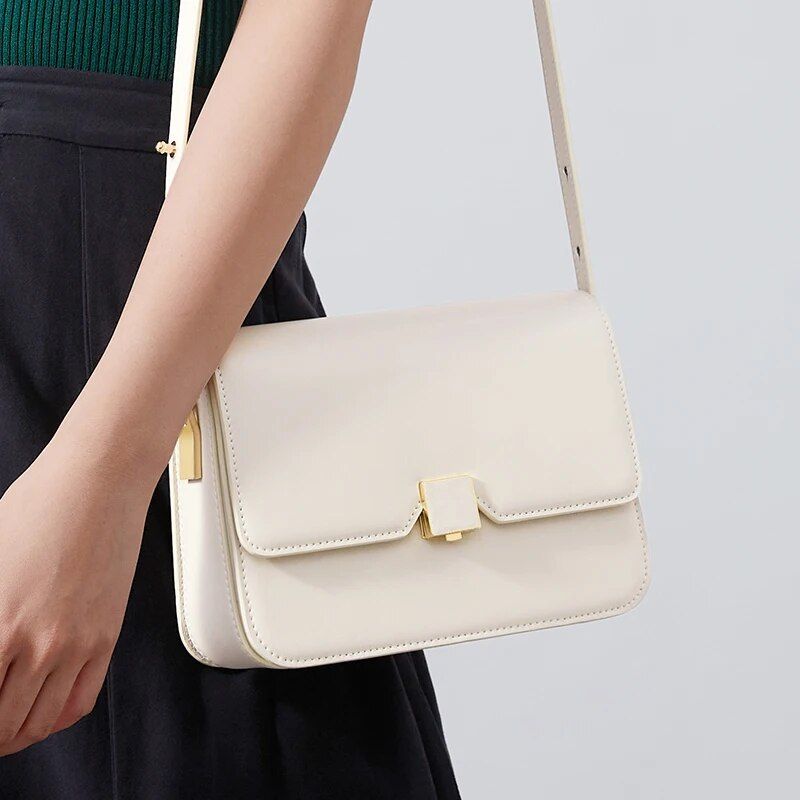 Elegant Cow Leather Women's Shoulder and Crossbody Bag