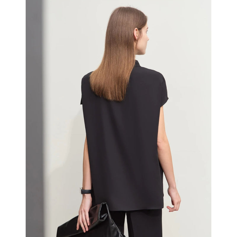 Blusa de mujer sólida de verano minimalista