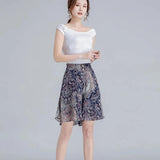 Women's Summer Chiffon Wide Leg Shorts Skirt