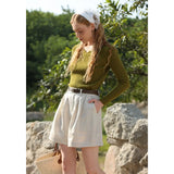 High Waist Linen Summer Shorts for Women