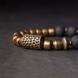 Men And Women Fashion Punk Rock Volcanic Stone Bracelet - Dazpy