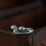 Vintage Niche Design Silver Ornament Solitary Ring - Dazpy