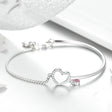 Jewelry Woman Heart Sterling Silver Fashion Ladies Silver Bracelet - Dazpy