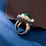 Oval Malachite Ring For Women - Dazpy