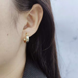 Women's Fashion Simple Wide Flat Bottom Round Earrings - Dazpy