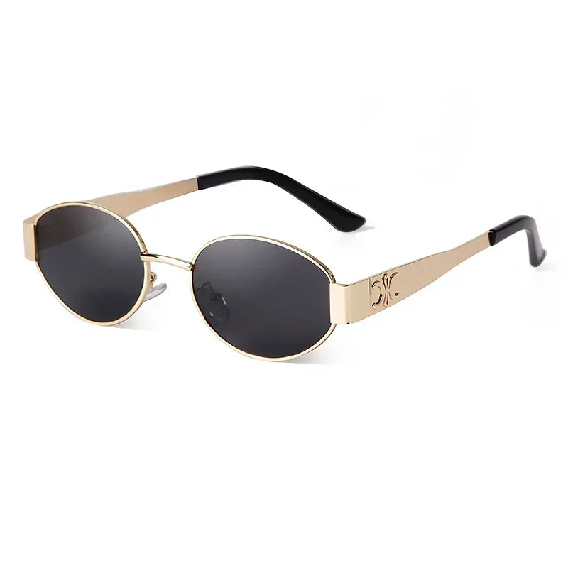 Trendy ovale Retro-Sonnenbrille für Damen