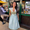 Vestido de disfraz estilo Oktoberfest azul claro para mujer